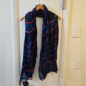 kohls Navy blue and pink scarf